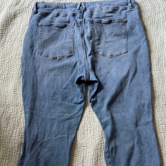 Good American Distressed Blue Jeans Stretch Plus Size 22 - Picture 5 of 7